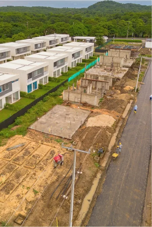 Etapa 2 en construcción del proyecto Foresta Reservado Cartagena